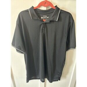 Ariat Tek Heat Series Polo Shirt SzXL Moisture Wicking Athletic Black Mens Golf